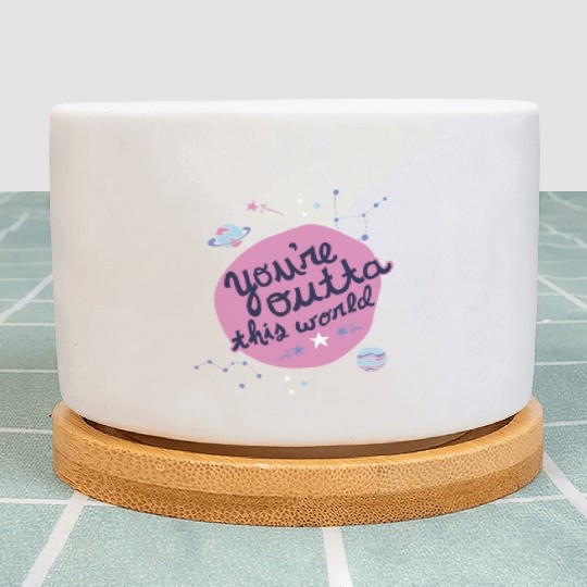 You re Outta This World In Purple Plant Pots