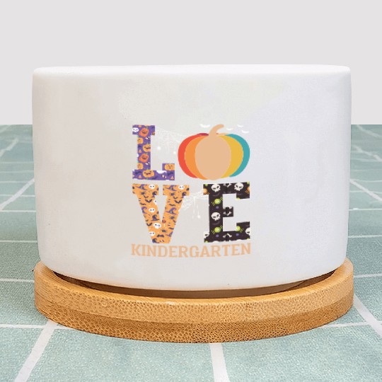 Love Pumpkin Candy Corn Halloween Love Costume Men Plant Pots