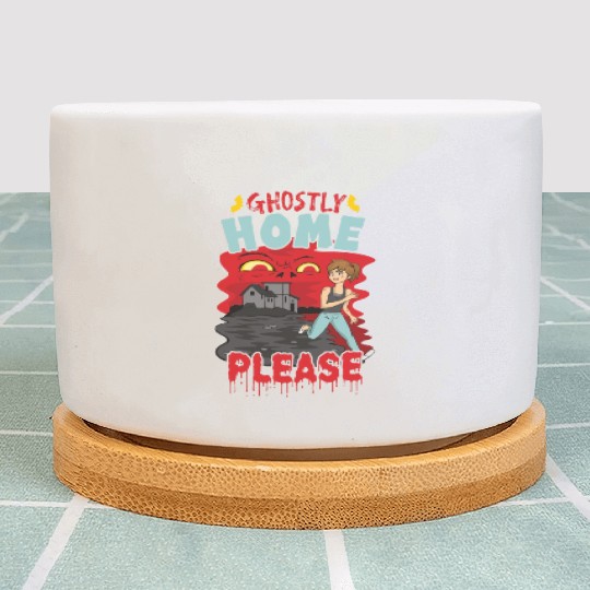 Horror Paranormal Haunted House Spooky Halloween Plant Pots