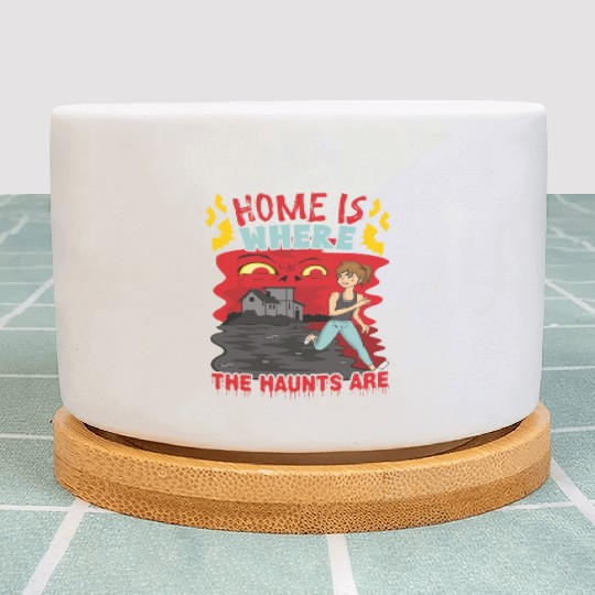 Horror Paranormal Haunted House Spooky Halloween Plant Pots