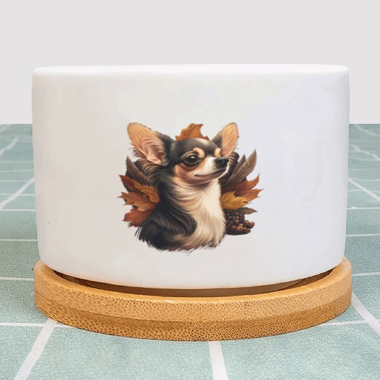 Chihuahua | Thanksgiving Day Farmer Food Autumn Plant Pots