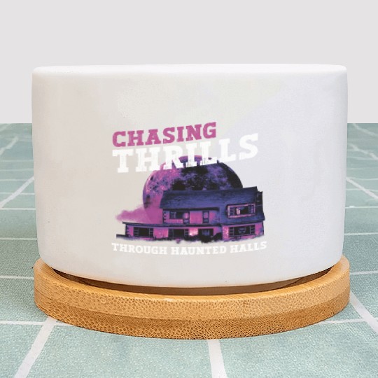 Horror Paranormal Haunted House Spooky Halloween Plant Pots