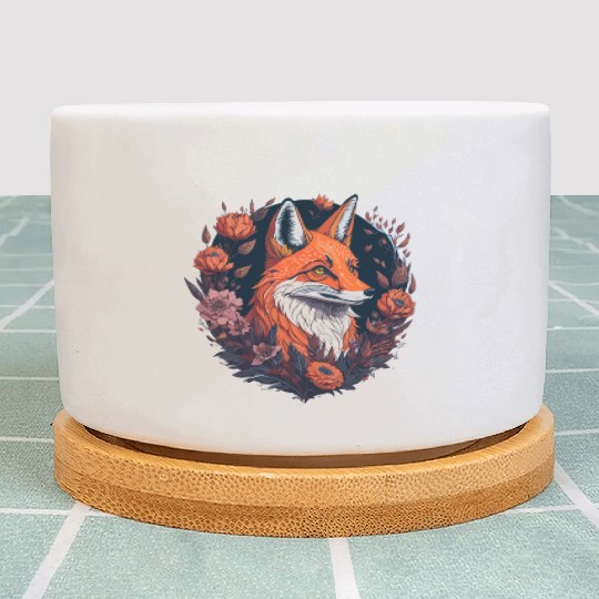 FOX AND FLOWER Plant Pots