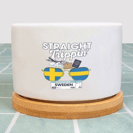 Straight Trippin' Sweden Vacation Tour Travel Plant Pots