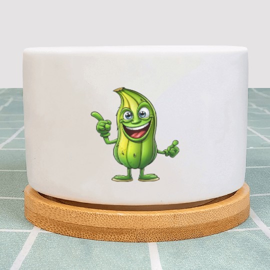 Green Alien Pickle Dude: Cosmic Crunch Plant Pots