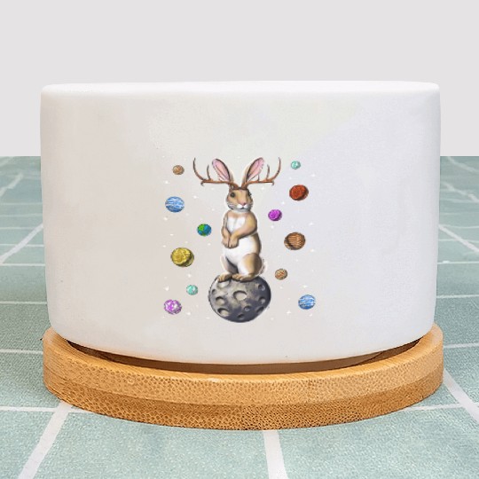 Jackalope Rabbit Plant Pots