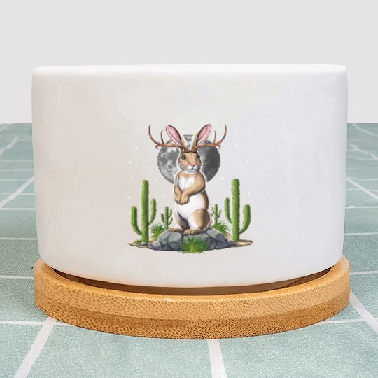 Jackalope Rabbit Plant Pots