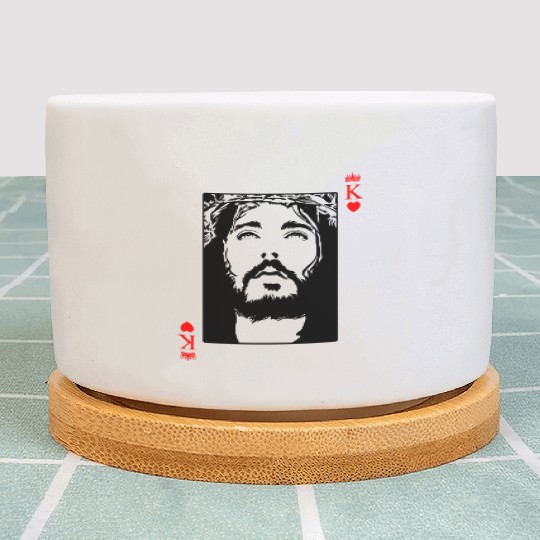 Jesus Is King Jesus King Of Hearts Card Christian Plant Pots
