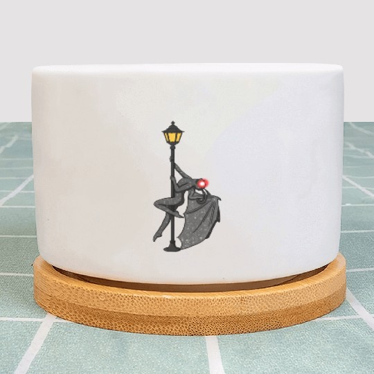 Mothman Pole Dancing On A Street Lamp Funny Plant Pots