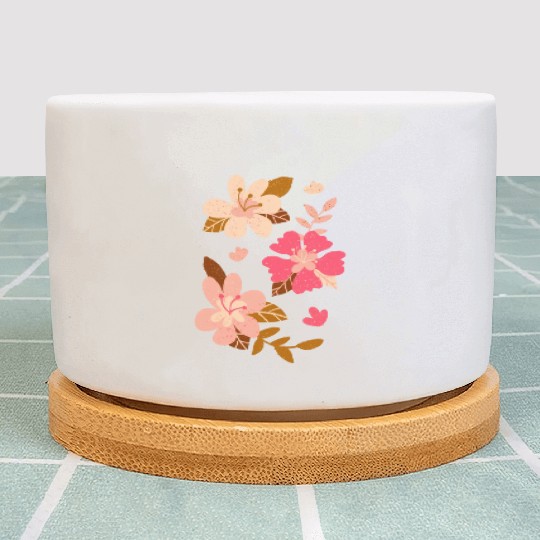 Pink Hibiscus Flowers Plant Pots