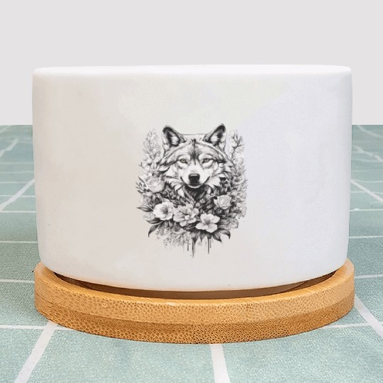 flowered wolf Plant Pots