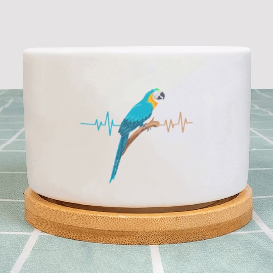 Macaw Heart Beat Parrot Bird Parrots Macaws Plant Pots