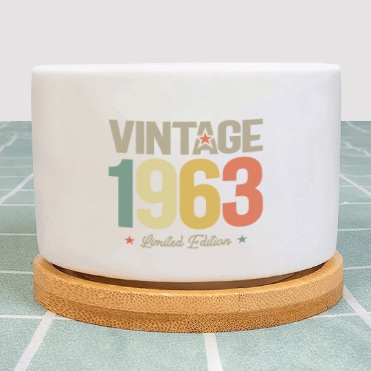 Vintage 60th Birthday Decorations Funny 1963 Plant Pots