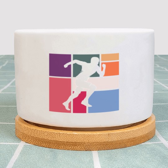 Vintage Running Athlete Plant Pots