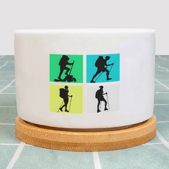 I love hiking , sports hiking lovers gift Plant Pots