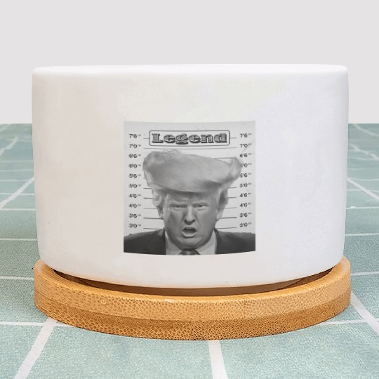 TRUMP LEGEND - FUNNY DESIGN OF DONALD TRUMP ARREST Plant Pots
