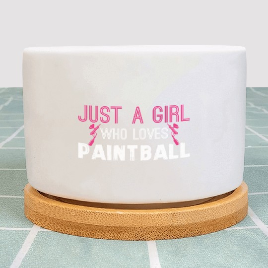 Paintball Girl Paintballer Airsoft Gear Camo Mask Plant Pots