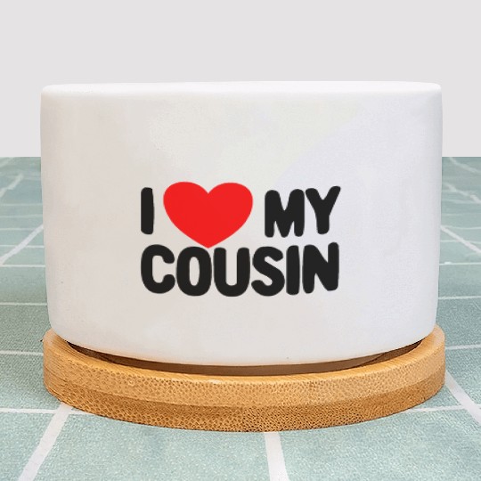 I Love My Cousin Red Heart Redneck Love My Cousin Plant Pots