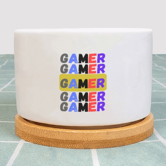 Distressed Retro Gamer Plant Pots