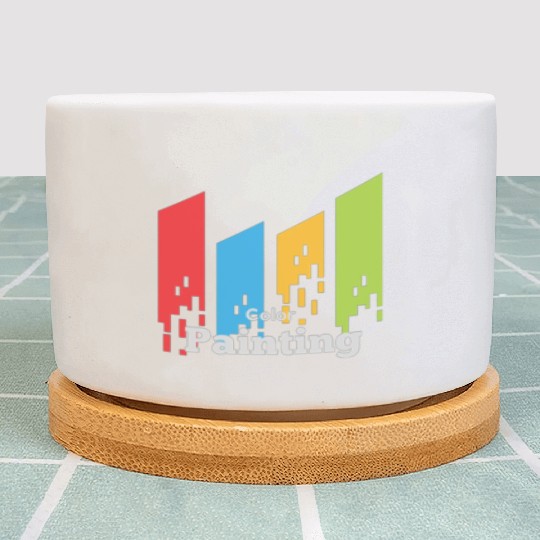 color painting Plant Pots