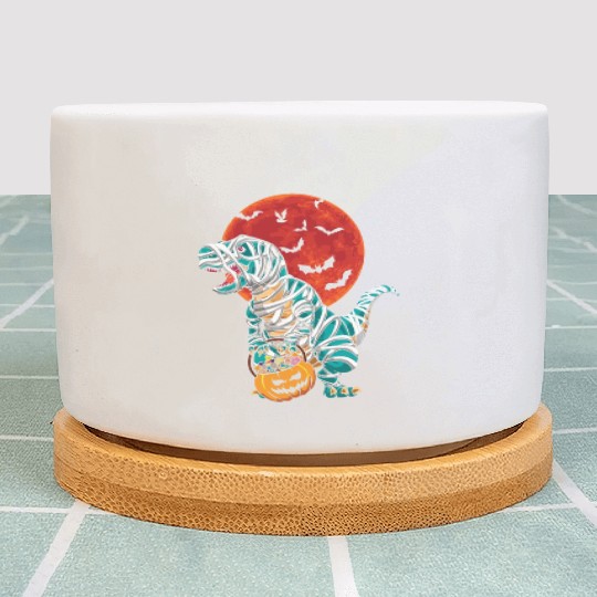 Dinosaur Mummy Pumpkin Lazy Creepy Halloween Plant Pots