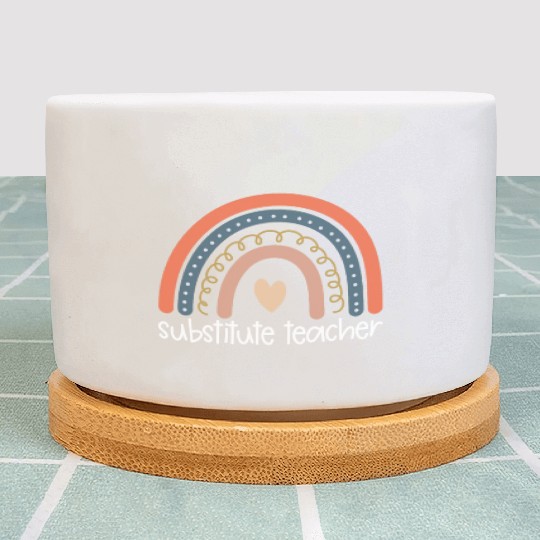 Substitute Teacher Back To School Sub Teacher Plant Pots