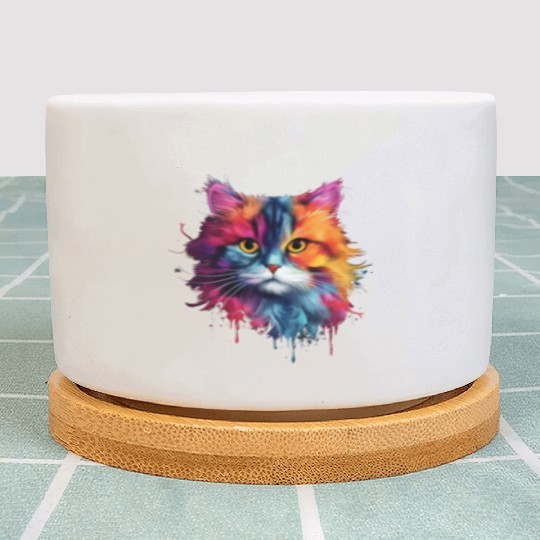 Persian Cat Living Atmosphere Plant Pots