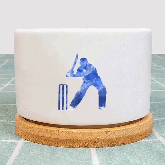Cricket Batsman, County World One Day - I Love It Plant Pots