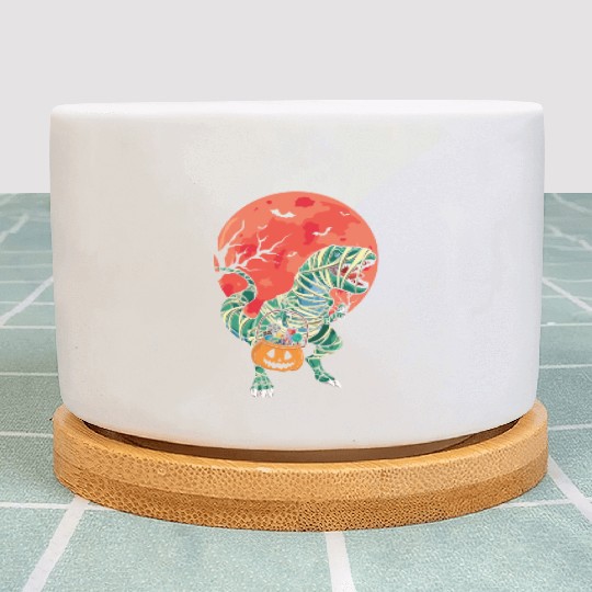 Dinosaur Raptor Pumpkin Lazy Creepy Halloween Plant Pots