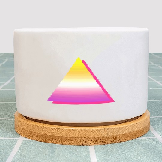 Retro triangle style 80s-90s. Plant Pots