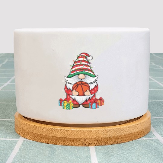 Cute Gnomes Basketball Lover Plant Pots