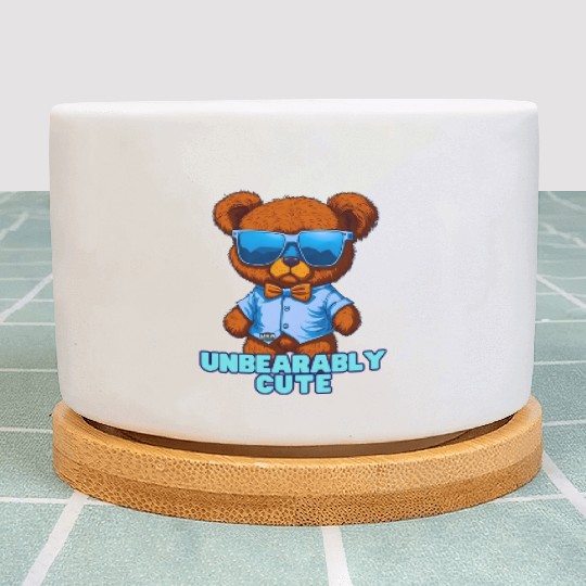 Unbearably Cute Teddy bear - by Brush Boulevard Plant Pots