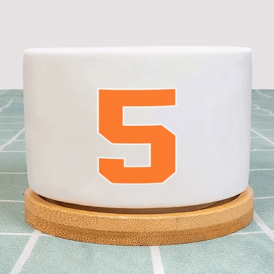 Number 5 Sports Orange Plant Pots