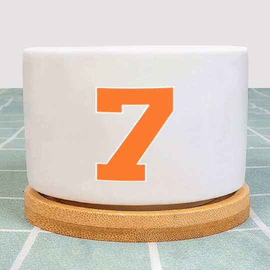 Number 7 Sports Orange Plant Pots