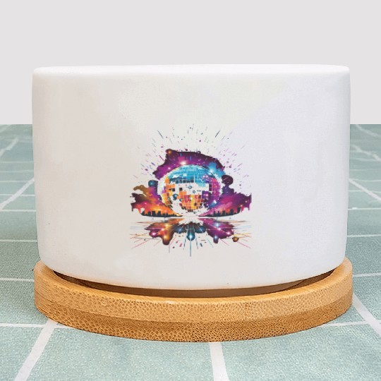 Disco Ball Party Plant Pots