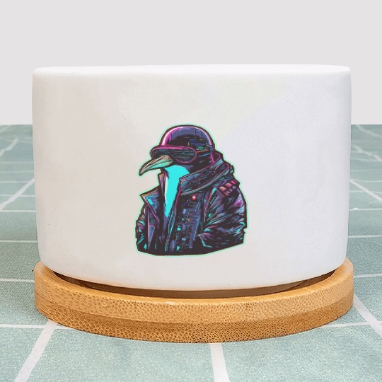 Cyberpunk Penguin Plant Pots