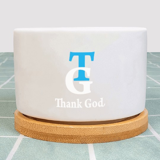Thank God TG Love Jesus Christian Christmas Plant Pots
