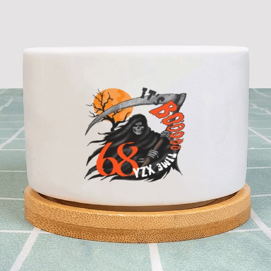 Grim reaper, creepy halloween Plant Pots