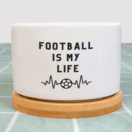 football is my life it's the air that we breath Plant Pots