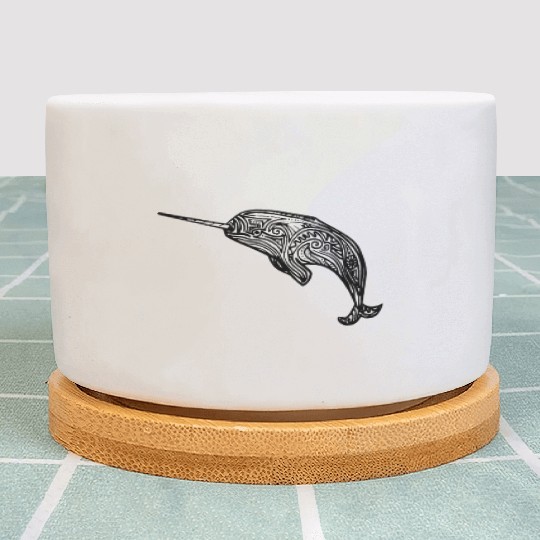 Narwhal Swirl Plant Pots