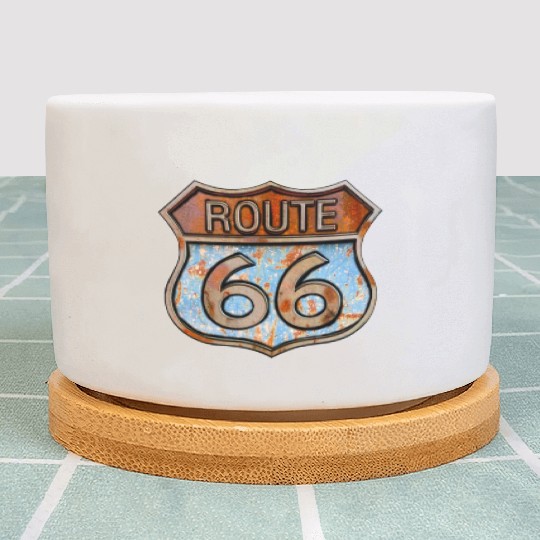 Route 66 vintage sign - Rusty metal sign 3 Plant Pots