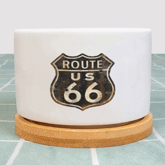 Route 66 vintage sign 2 Plant Pots