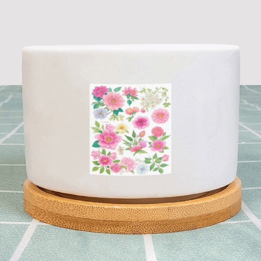 Lavender and Lilac Spring Flowers Plant Pots