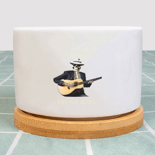 Skeleton playing Guitar - Halloween Guitar Plant Pots