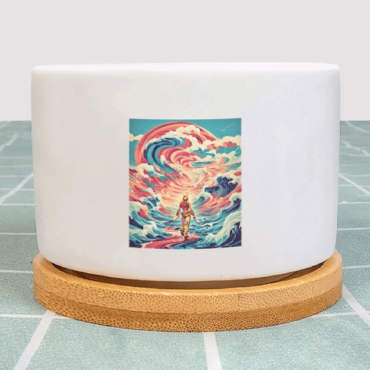 Retro Wave Nostalgia Plant Pots