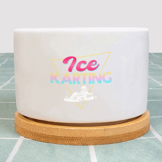 80s Retro Ice Karting Design Plant Pots