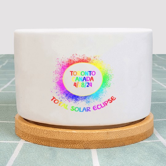 Total Solar Eclipse Toronto Canada 4/28/24 Kidsfam Plant Pots