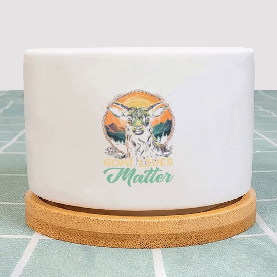 Goat Lover Kid Ranch Wool Farm Animal Farming Plant Pots