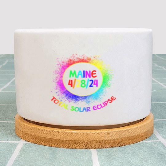 Total Solar Eclipse Maine 4/28/24 Kids Eclipse Plant Pots