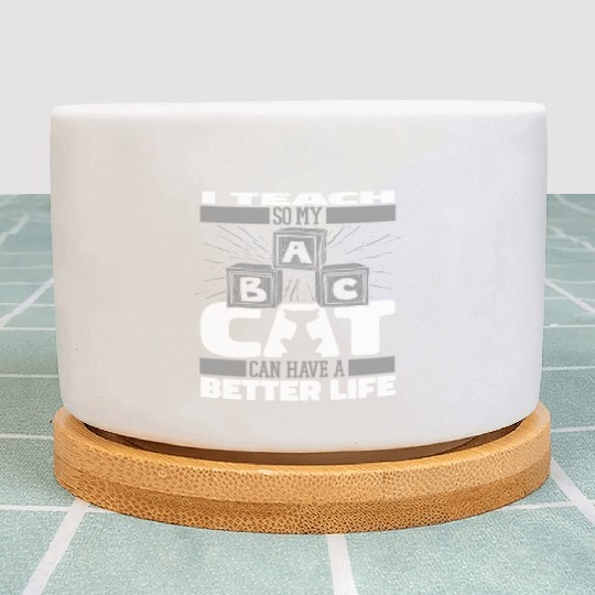 Daycare Teacher Cat Plant Pots